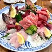 お刺身盛り合わせ(犬友と飲み会)