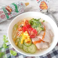 コリアンホットをぴゅꔛ‬
カッペリーニで冷麺風|ゆずぽんさん
