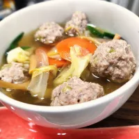 自家製肉団子のあっさりスープ、|Tokukoさん