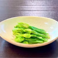 ねぎ坊主の辛子和え