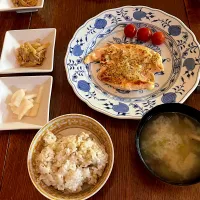 晩ごはん♯チキンステーキ|小松菜さん