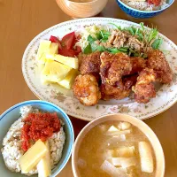 塩糀パウダーでジューシー唐揚げ🩵|さくたえさん
