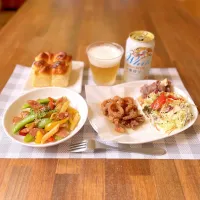 ソーセージとスナップエンドウとパプリカのショートパスタ|Ruotoさん