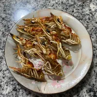 海老の頭の塩焼き|おかこさん