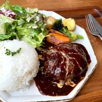 足柄牛のハンバーグランチ|ここここのかさん