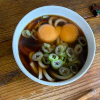 双子卵の月見うどん|ミカさん