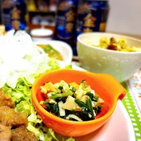 筍とほうれん草たちチーズ胡麻和え|tonaさん