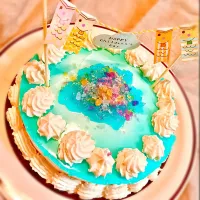 🎏こどもの日🎏サイダー味のヨーグルトムースケーキ🎂|❤︎YUKARI❤︎さん