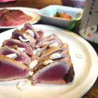 カツオのたたきと半蔵(*^^*)| しーPaPaさん