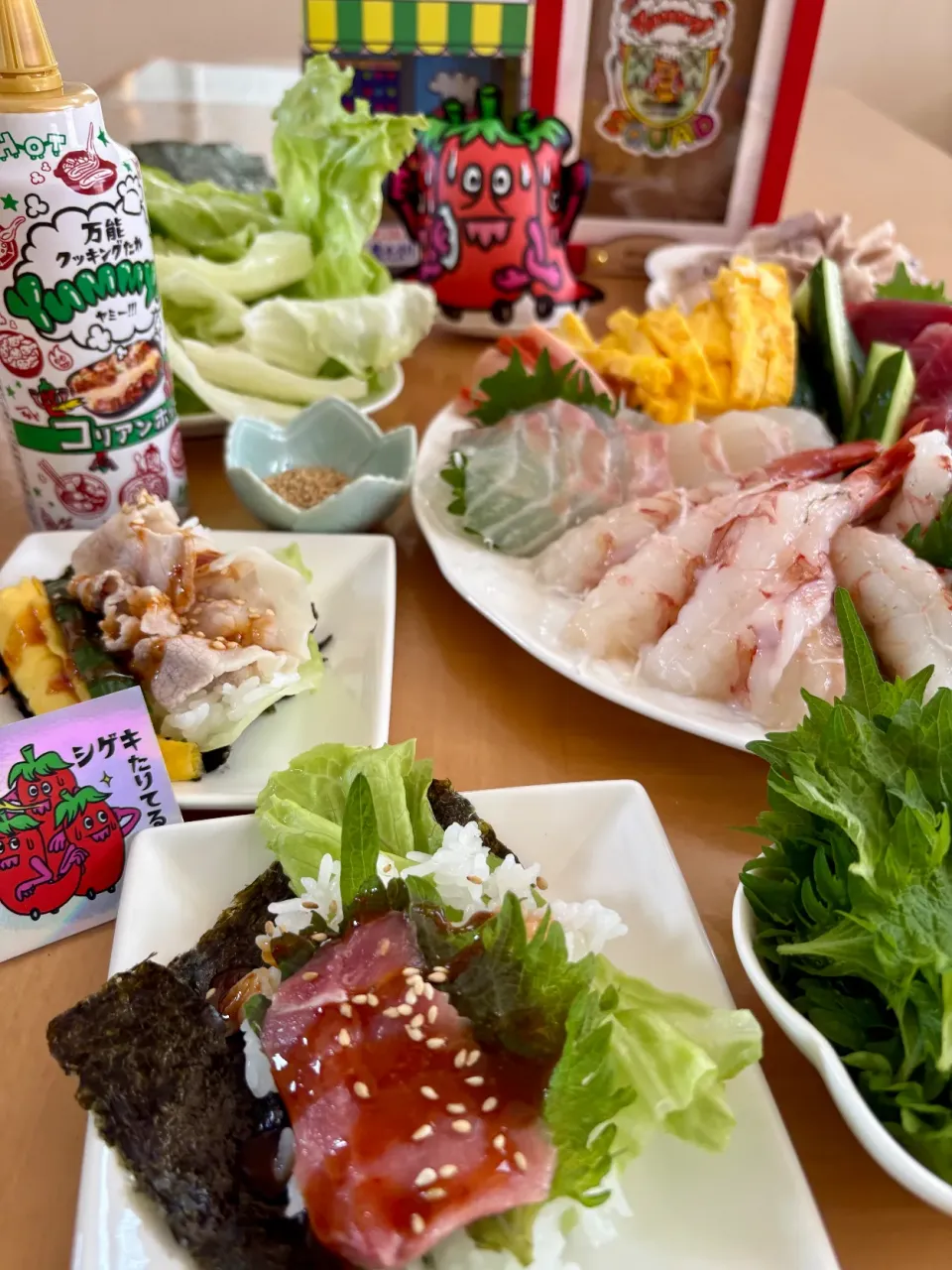 yummy‼︎コリアンホットで手巻き寿司|sana.ayaさん