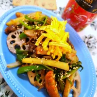 @きなこさんの料理 🔷あるもんで素麺チャプチェ20230204🔷→→🔷季節の具だくさん🇰🇷チャプチェ🔷| @きなこさん