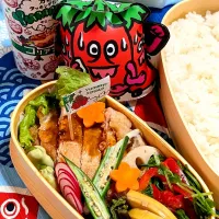 本日のお弁当〜豚ロースのピリ辛ソテー弁当|f.1125beさん