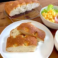 焼きたてフォカッチャモーニング♪|ましてさん