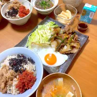 生姜焼き定食🎵|さくたえさん