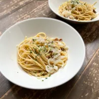 魚のそぼろスパゲッティ