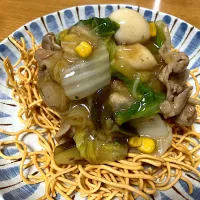 ＊餡掛けかた焼きそば＊|＊抹茶＊さん