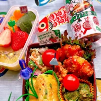 2025/05/06 Yummy!コリアンホットでピリ辛唐揚げ弁当|Blueberry🫐さん