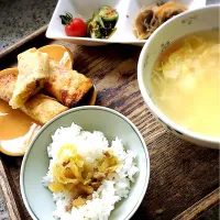 かき玉汁＋冷凍きゅうりで酢の物|ヨウコさん