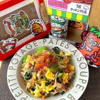 豚肉と白滝でチャプチェ