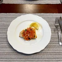 白身魚のソテー、フレッシュサルサソースかけ| lingesさん