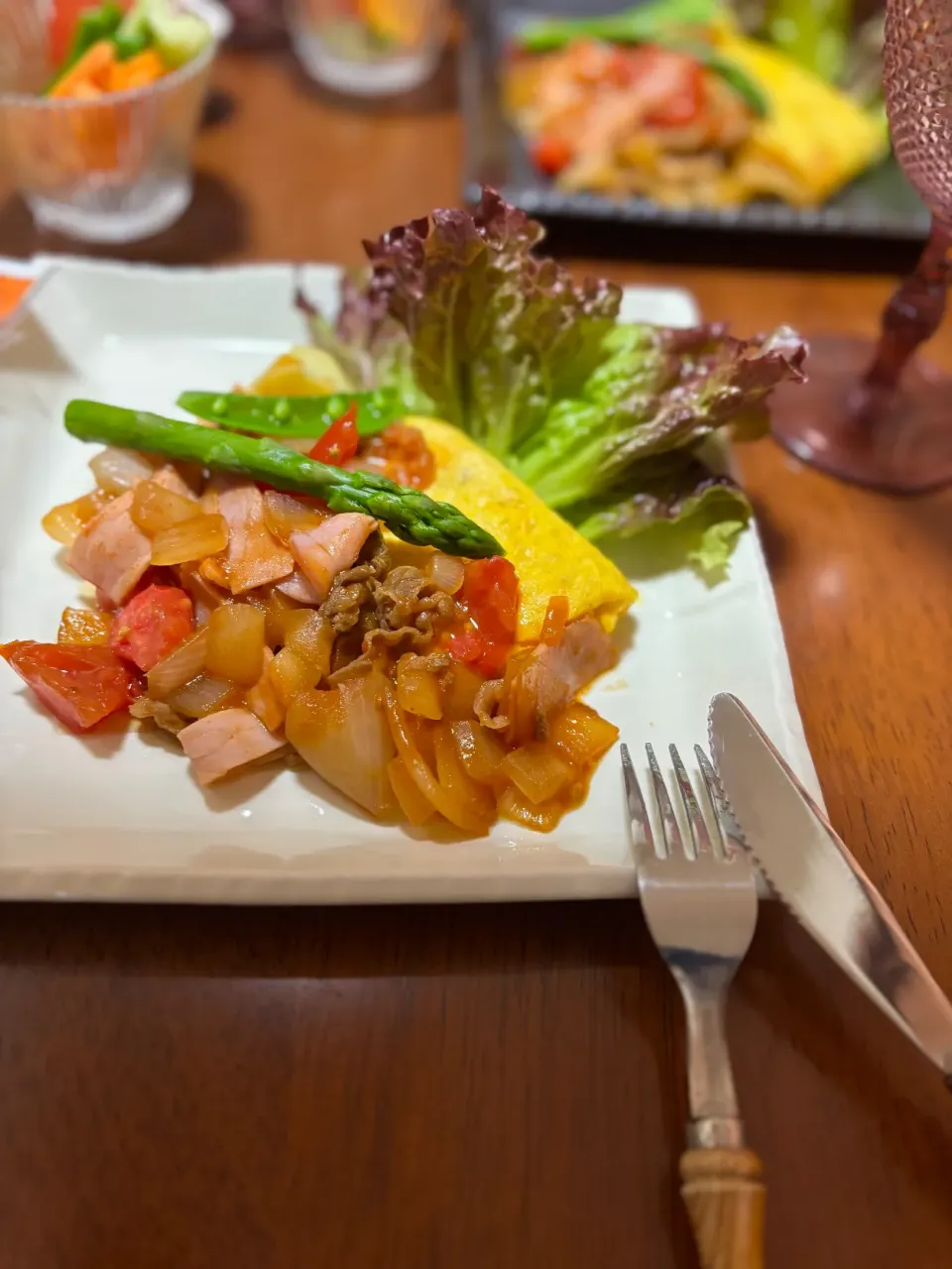 吉野家の冷凍牛丼でハッシュドビーフ風オムレツ|naho_nonaさん