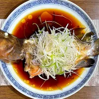 アコウで清蒸魚