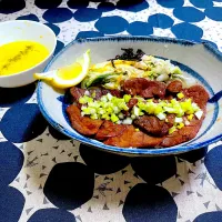 牛タンとろろ丼|ももさん
