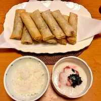 春巻き&鮪山かけ|マイさん