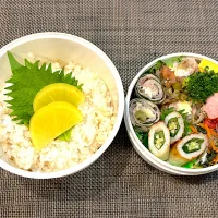 高校生息子のお弁当🍱 豚肉の大葉チーズ巻き弁当🍱|Snow10さん