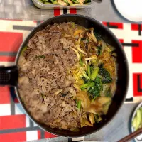 すき焼き、大根サラダ、棒棒鶏|なかみほさん