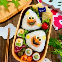 エルモ明太子おにぎり弁当|Akiyoෆ¨̮⑅さん
