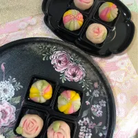 練り切り薔薇と手まり|のりこカルチャーサロンさん