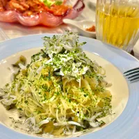 しらすと高菜の冷製パスタ