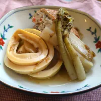 うど　たけのこ　薩摩揚煮物|まゆみさん