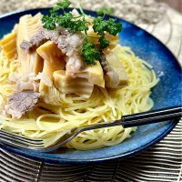 アルモンデパスタ　牛肉とたけのこのパスタ| 富士子🍒🐰🍓さん