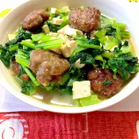 鶏団子と豆腐の野菜炒め|KAORUNSHEEPさん