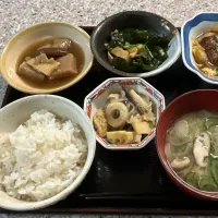 5/6 昨夜のカツの残りでカツ煮他