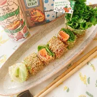 韓国風サーモンとセサミの生春巻き|shibababaさん