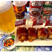 yummy!泡アワー🍺は肉巻き巻き厚揚げinチーズ🧀大葉入りで乾杯🍻| ワイントンさん