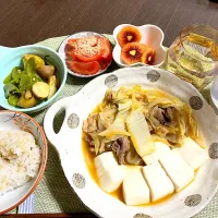 5/7晩ご飯：肉豆腐|ななみんさん