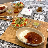 ビーフカレー、真鯛サラダ| papinさん