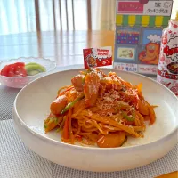 私のお昼ご飯！YUMMYでナポリタン🍝