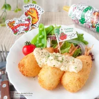 卵不使用＊ふとっちょエビフライ⚐” 
コリアンホットタルタルかけ|ゆずぽんさん
