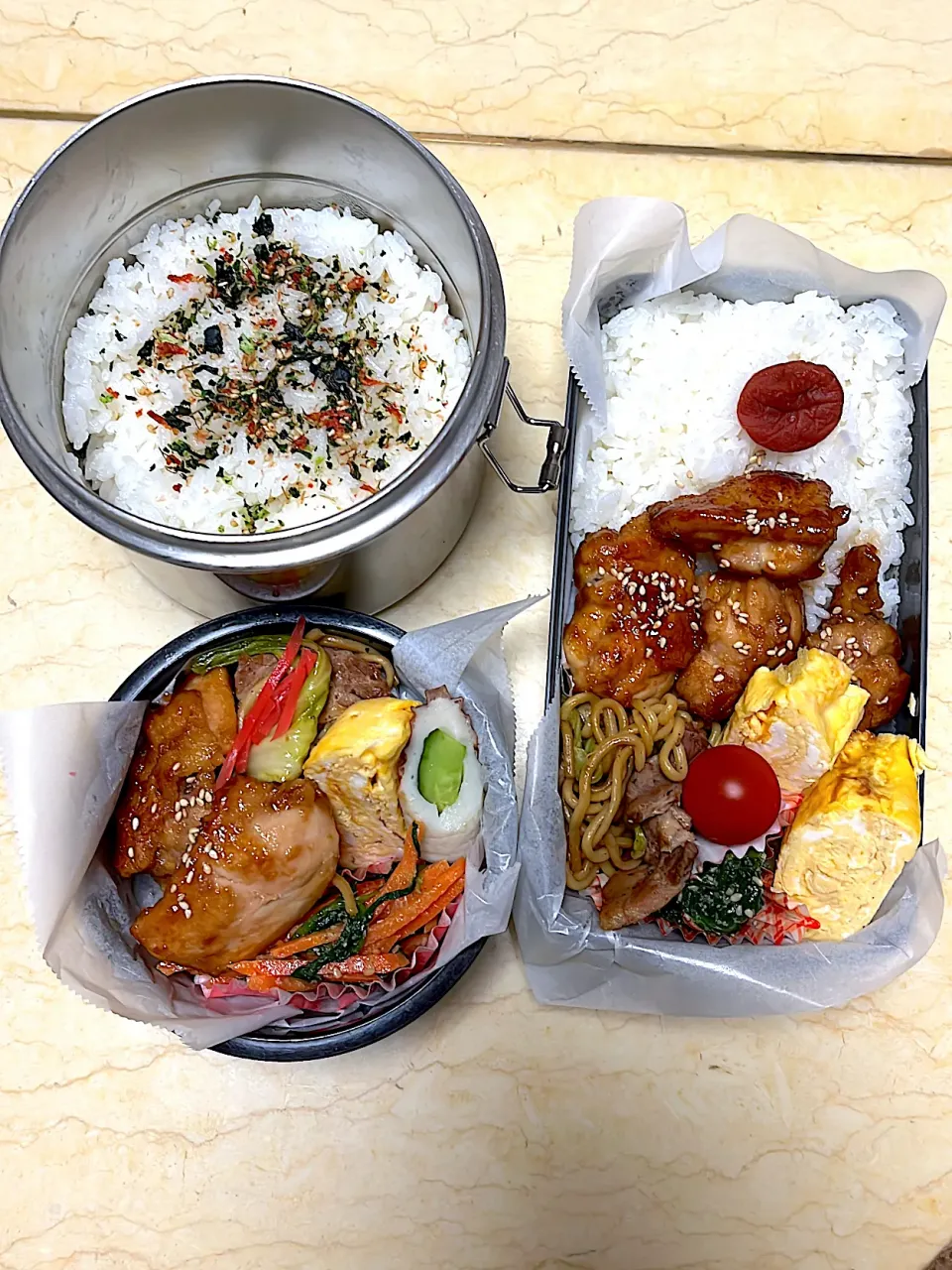 焼きそば&照り焼きチキン|めぐりんさん