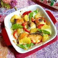 鮭のピリ辛チーズ焼き🧀|ringonamaさん