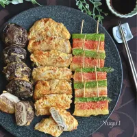 ジョン（肉詰め椎茸・玉ねぎ肉巻き・アスパラかにかま長芋）|ゆーこどんさん