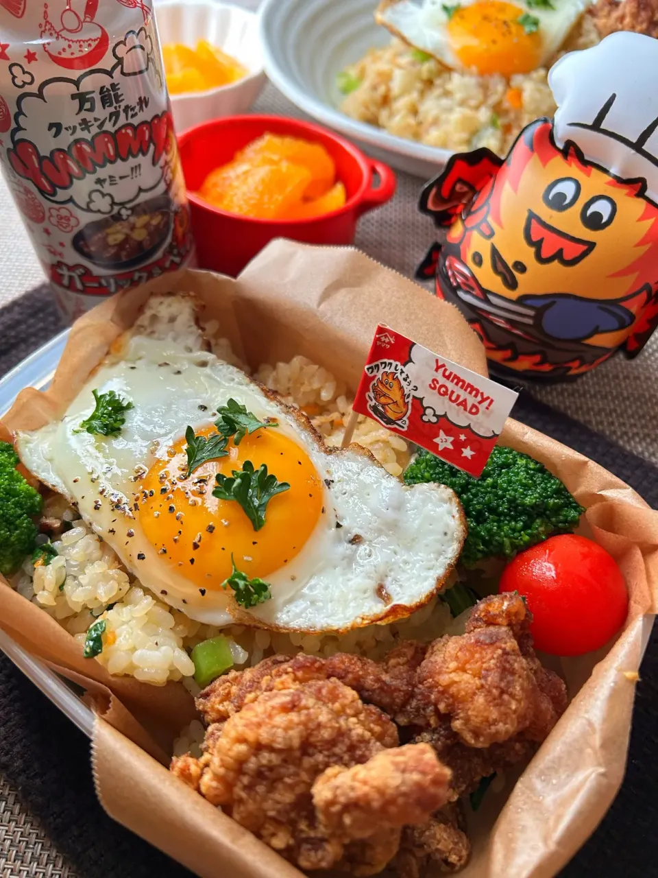 Yummy!ガーリックペッパーのツナチャーハン弁当|まなまな♡さん