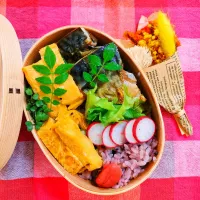 鯖の塩焼き弁当
　鯖の塩焼き
　だし巻きたまご

美味しくできました✨| ふかふかごはんさん