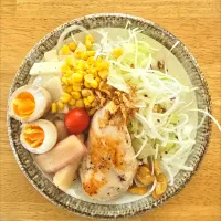 煮卵サラダ|mojo25soloさん