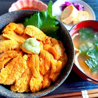 リモートワークのおひとり様ランチ🥢ウニ丼|KANAさん